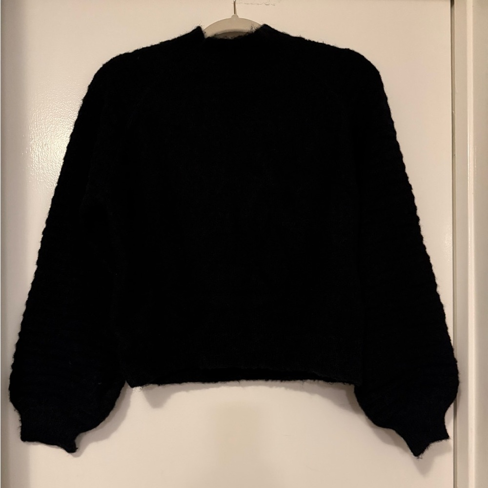Matching Set- Classic Black Women's Sweater and Matching Sweater Tennis Skirt